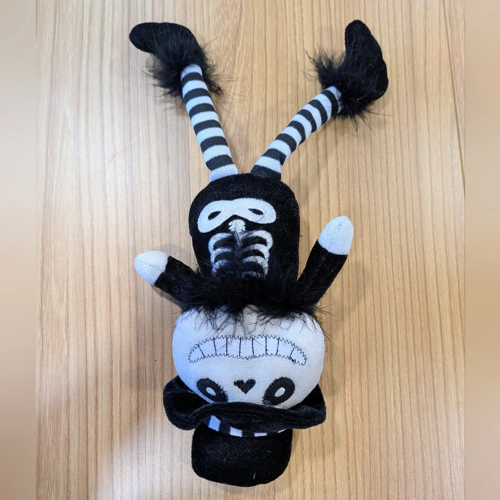 Sitting MR SKULL Skeleton Plush Doll - Picture 4 of 11